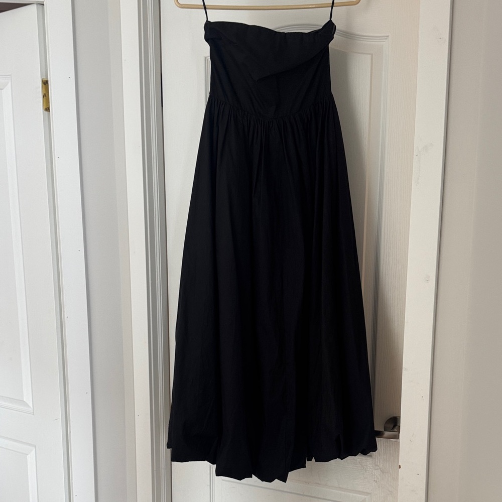 Women's Black Strapless Maxi Dress